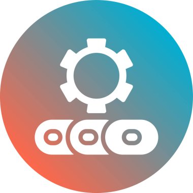 Düz biçimli bir dişlinin vektör simgesi