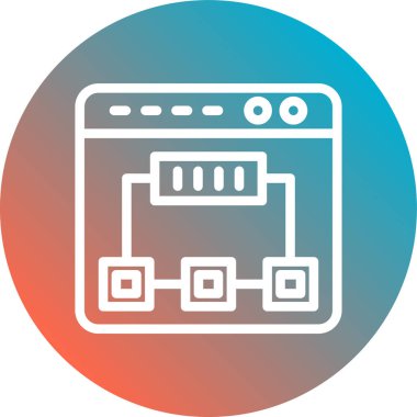 Sunucu simgesinin vektör illüstrasyonu