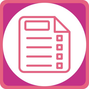 Kontrol listesi. Web simgesi basit illüstrasyon