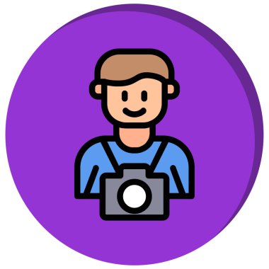 Kamera. Web simgesi basit illüstrasyon