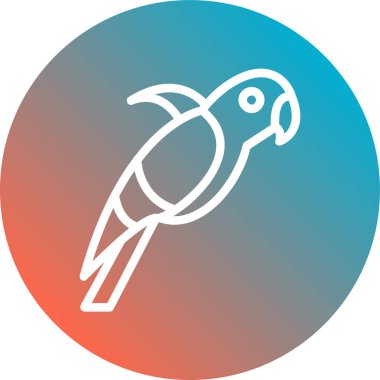 Kuş simgesinin vektör illüstrasyonu