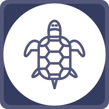 Kaplumbağa. Web simgesi basit illüstrasyon