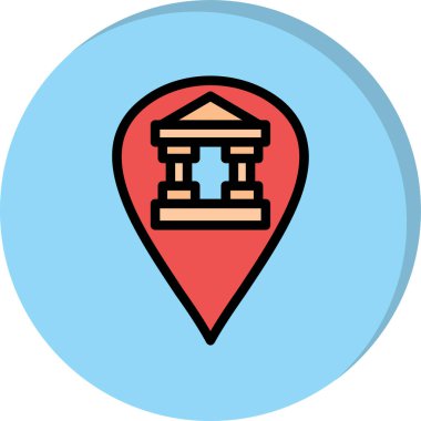 harita simgesi vektör illüstrasyonu