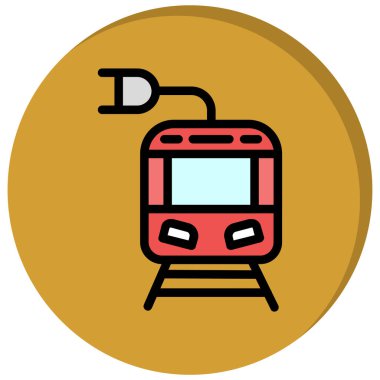 tren. Web simgesi basit illüstrasyon