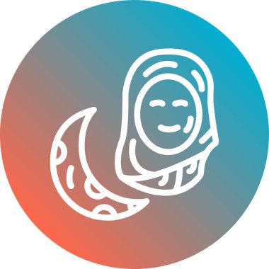 kadın simge vektör illüstrasyonu