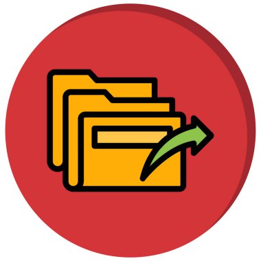 Belge dosya simgesine sahip dizin. vektör illüstrasyonu