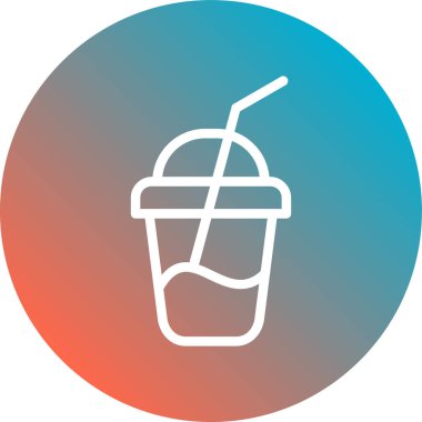 Kokteyl simgesinin vektör illüstrasyonu