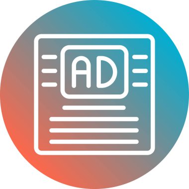 Vektör reklam simgesi illüstrasyonu