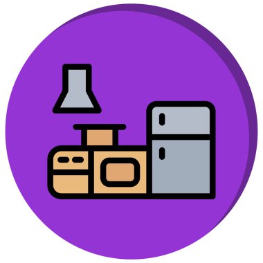 Bir yiyecek ikonunun vektör illüstrasyonu