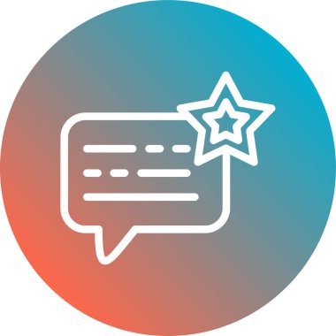 Konuşma balonu simgesinin illüstrasyon simge tasarım