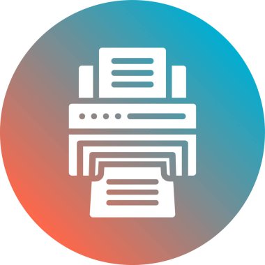 Yazıcı simgesi vektör illüstrasyonu