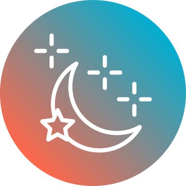 gece yıldızları simgesi, vektör çizimi