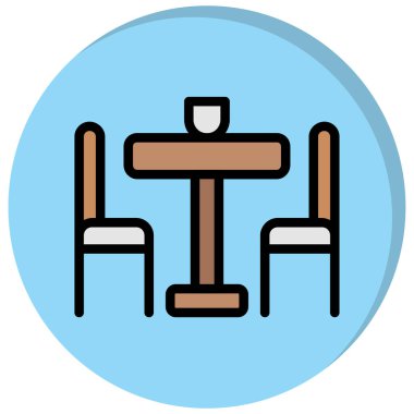 Sandalye. Web simgesi basit illüstrasyon