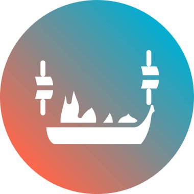 Gemi simgesi vektör illüstrasyonu