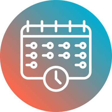 Saat simgesinin vektör illüstrasyonu