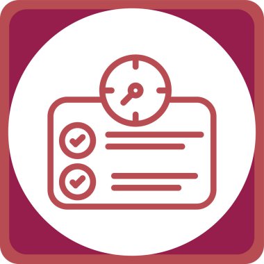 Kontrol listesi. Web simgesi basit illüstrasyon