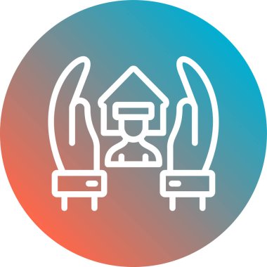 Bir ev simgesinin vektör illüstrasyonu