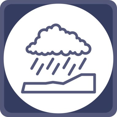 Yağmur. Web simgesi basit tasarım