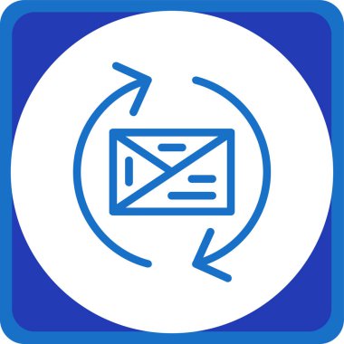 E-posta. Web simgesi basit illüstrasyon