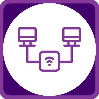 Kablosuz ağ simgesi soyut bir grupta izole edildi