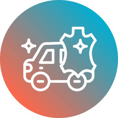 Araba simgesinin vektör illüstrasyonu