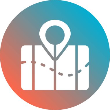 harita konum vektörü glyph çember tasarımı