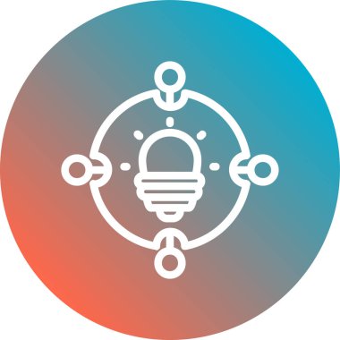 Ampul simgesinin vektör illüstrasyonu