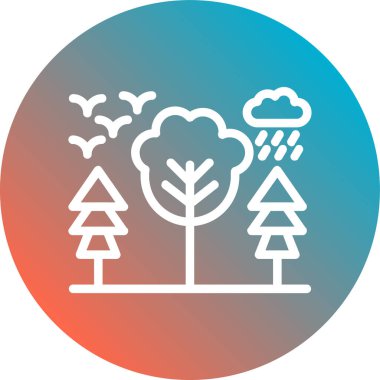 Doğa simgesinin vektör illüstrasyonu