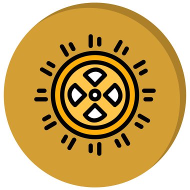 Altın sikke simgesinin vektör illüstrasyonu