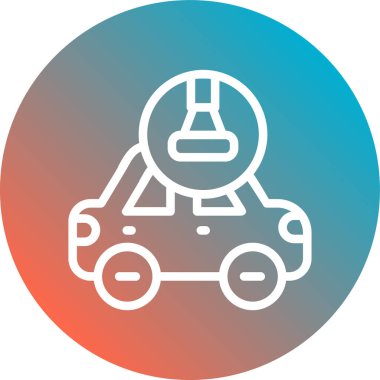 Modern b 'nin vektör illüstrasyonu araba simgesinden yoksun