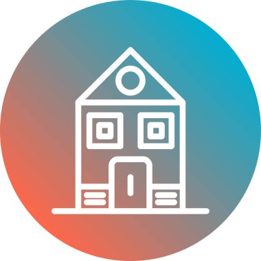 Bir ev simgesinin vektör illüstrasyonu