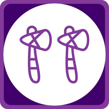 Bir çift küpenin vektör simgesi