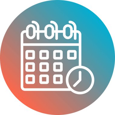 Takvim simgesinin vektör illüstrasyonu