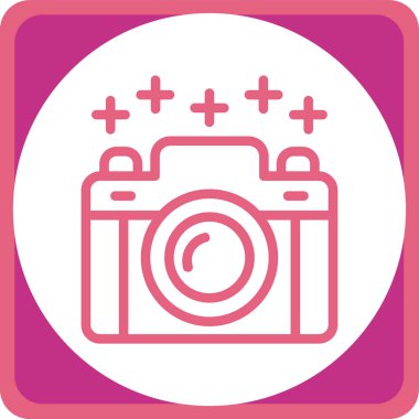 fotoğraf makinesi, web sayfasının basit simgesi, vektör illüstrasyonu