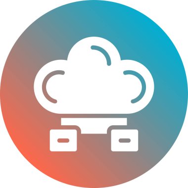 bulut depolama vektörü simgesi modern basit vektör illüstrasyonu