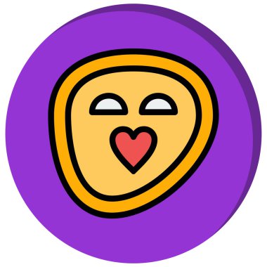 Kalp suratı. Web simgesi basit illüstrasyon