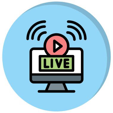 live streaming vector illustration