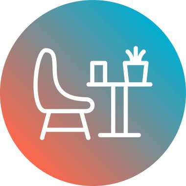 koltuk simgesi vektör illüstrasyonu