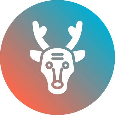 geyik simgesi vektör illüstrasyonu