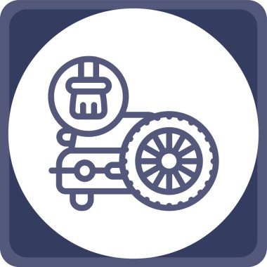 Motosiklet web simge vektör çizim