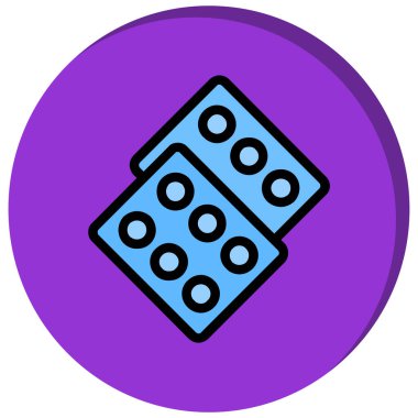 zar. Web simgesi basit illüstrasyon