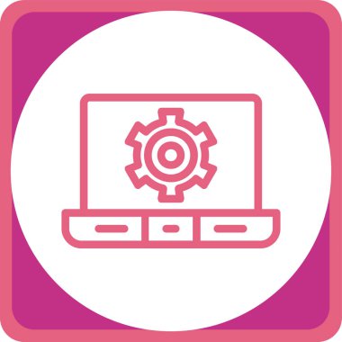 Gear modern simgesinin vektör illüstrasyonu