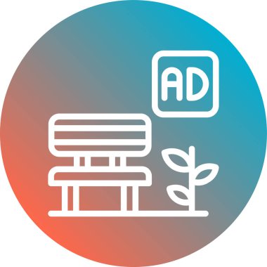 Reklam simgesinin vektör illüstrasyonu