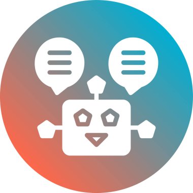 Robot simgesinin vektör illüstrasyonu