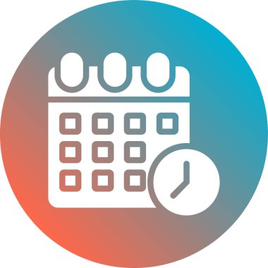 Saat simgesi, vektör illüstrasyon tasarımı