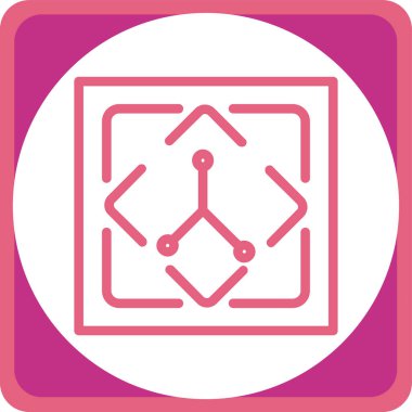 eşsiz ağ yapı vektör çizgisi simgesi