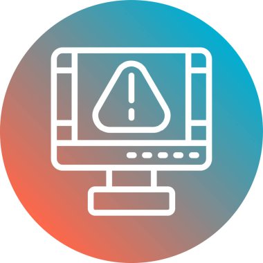 bilgisayar izleyici vektör simgesi modern basit tasarım illüstrasyonu