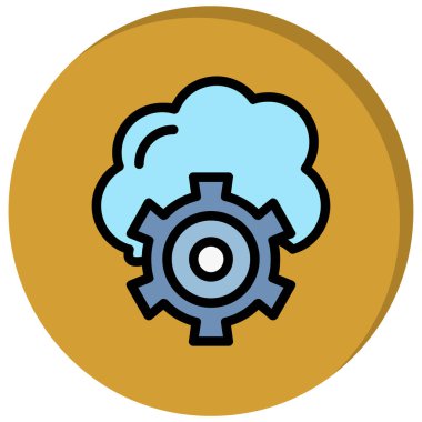 dişli simgesi vektör illüstrasyonu