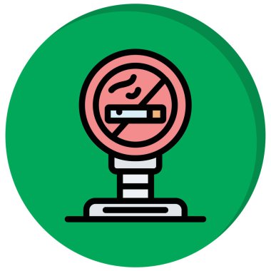 Sigara ikonu tüttürüyorum. Web için tüten vektör simgelerinin özet çizimi