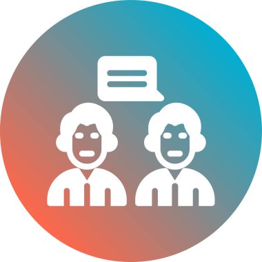 Müşteri hizmeti düz yuvarlak simgesi, vektör illüstrasyonu